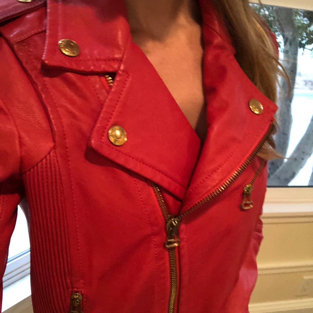 Pierre Balmain Leather Moto Jacket